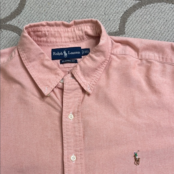 Ralph Lauren Men's Classic Fit Soft Pink Button Down long sleeve Shirt, size XXL - Picture 1 of 13